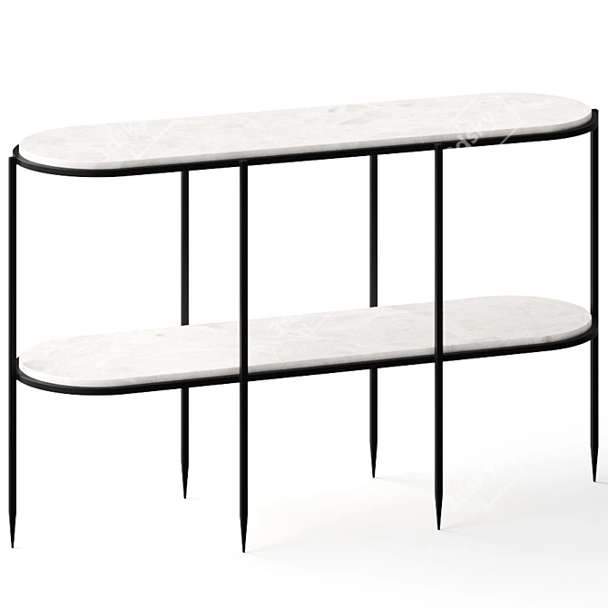 Sleek Elton Console Table 3D model image 2