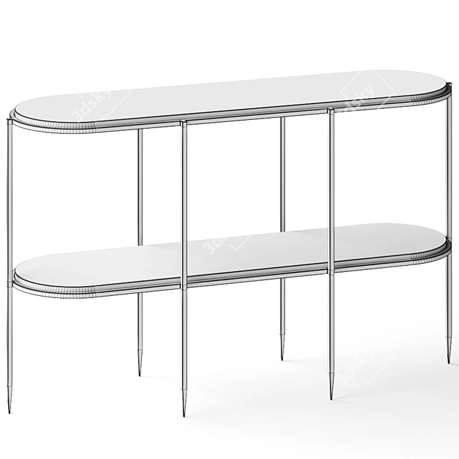 Sleek Elton Console Table 3D model image 3