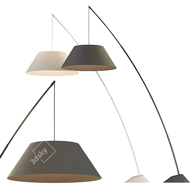 Campanula Floor Lamp: Modern Elegance 3D model image 1