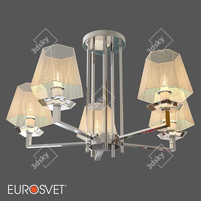 Smart Home Chandelier: Eurosvet Alegria 3D model image 1