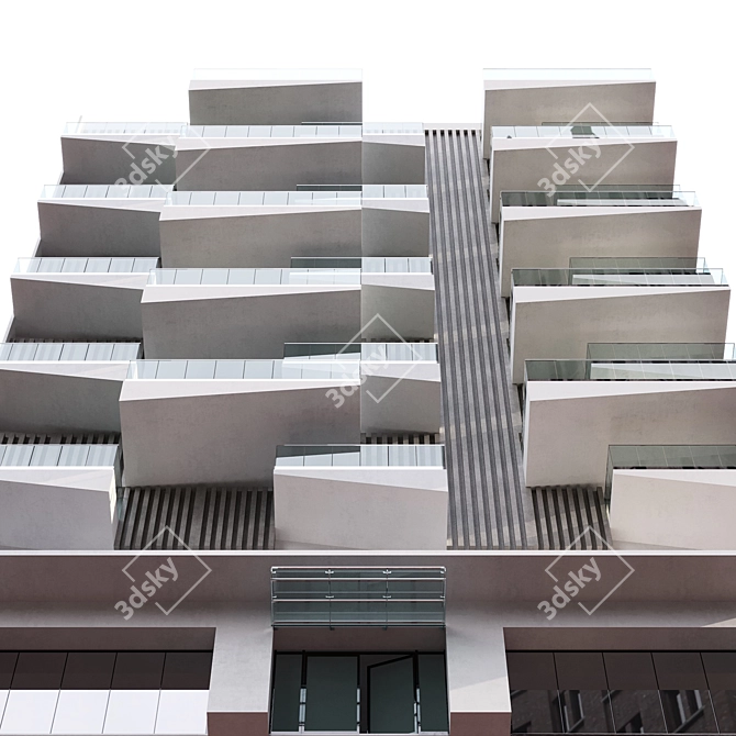 Parametric Designed Residential Building 3D model image 3