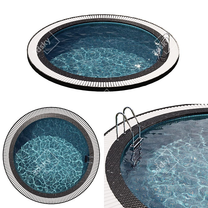 Circular Pool Jacuzzi | Visualize Water Caustics | Vray & Corona Compatible 3D model image 1