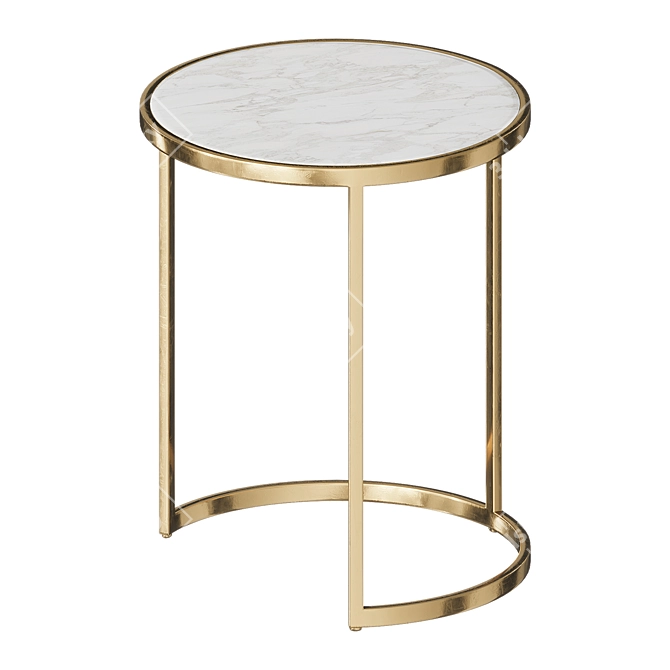 Modern White Marble Interior Table 3D model image 1