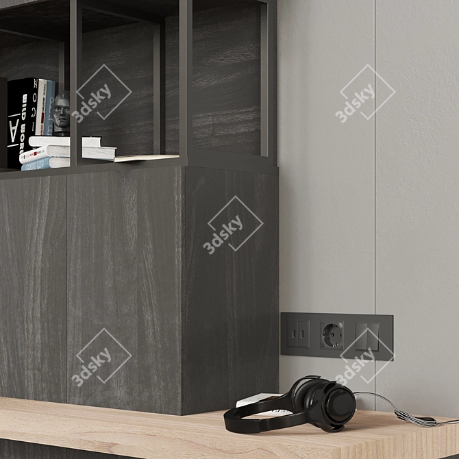 Modern TV Wall Unit Set 3D model image 2