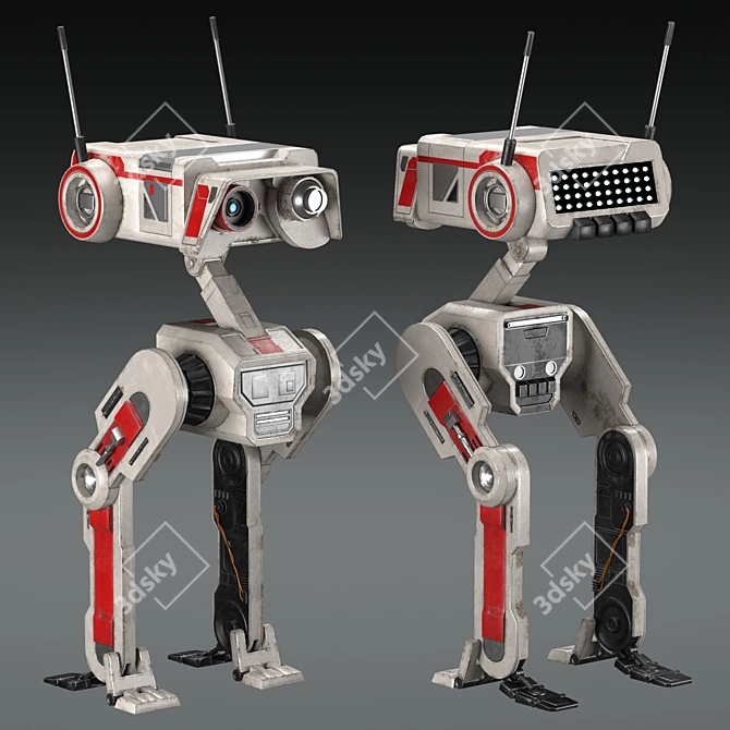 Star Wars Jedi Robot: Highly Detailed 3D Model 3D model image 1