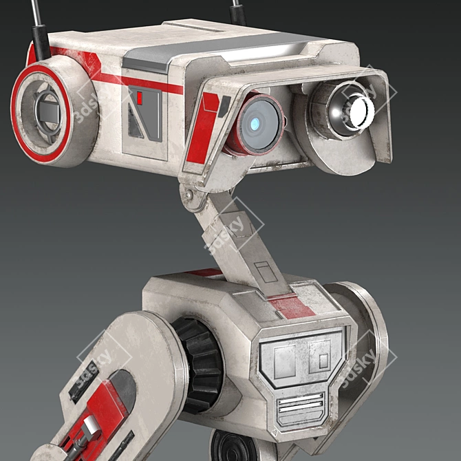Star Wars Jedi Robot: Highly Detailed 3D Model 3D model image 4