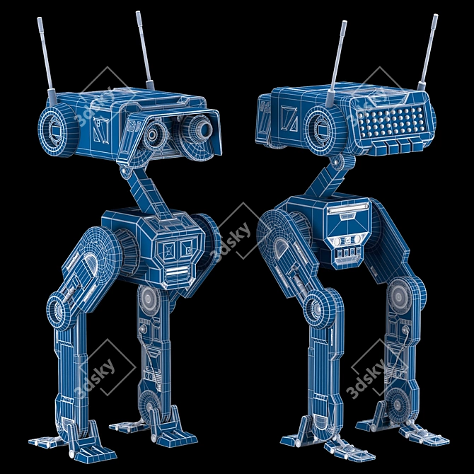 Star Wars Jedi Robot: Highly Detailed 3D Model 3D model image 5