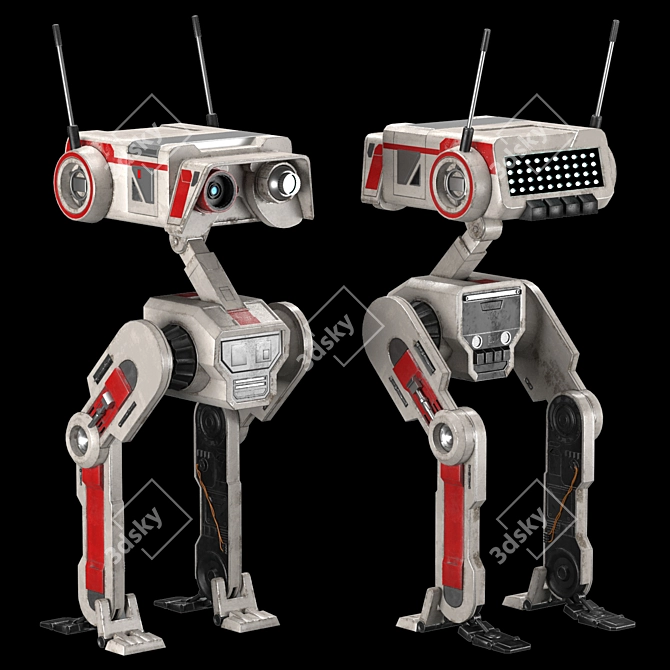 Star Wars Jedi Robot: Highly Detailed 3D Model 3D model image 6