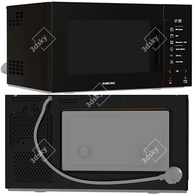 Samsung Grill Fry Microwave 3D model image 2