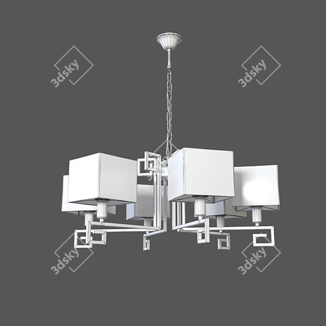 Modern Chrome Chandelier Alma - Eurosvet 3D model image 2