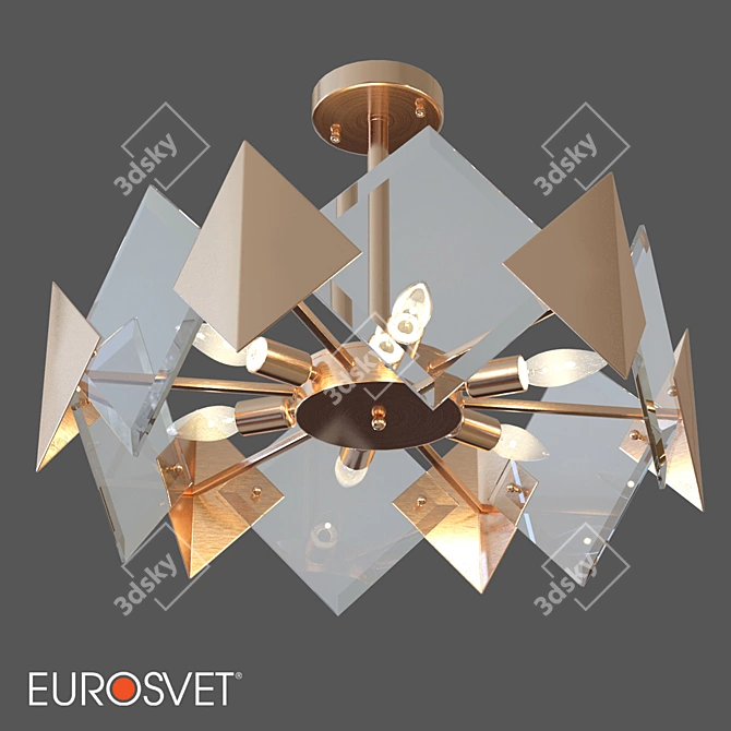 Origami Ceiling Lamp with Smart Home System 3D model image 1