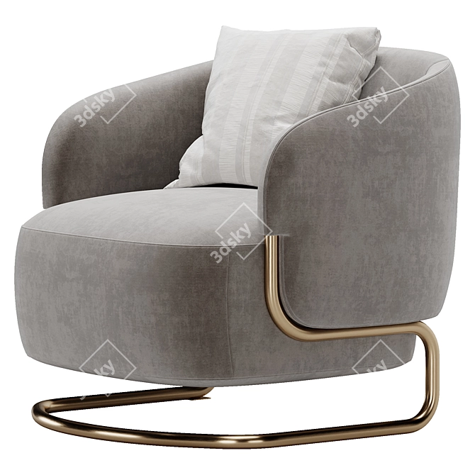 Sleek and Comfortable Ditre Italia Marabu Armchair 3D model image 3