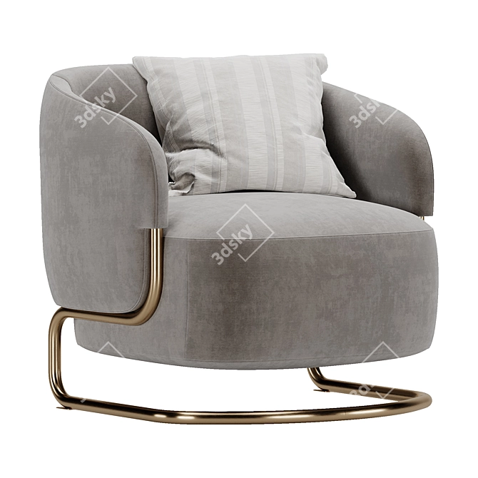 Sleek and Comfortable Ditre Italia Marabu Armchair 3D model image 6