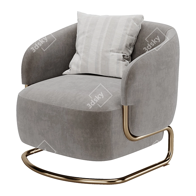 Sleek and Comfortable Ditre Italia Marabu Armchair 3D model image 7