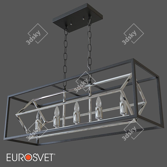 Industrial Black OM Pendant Lamp 3D model image 1