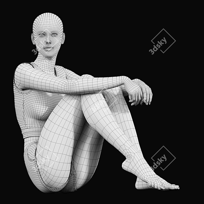 Title: Zen Pose: Ashlee Meditation Woman 3D model image 6