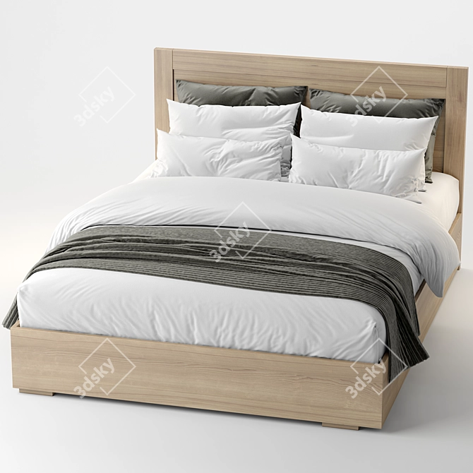 Sleek Sleep 12 - Modern Bed 3D model image 2