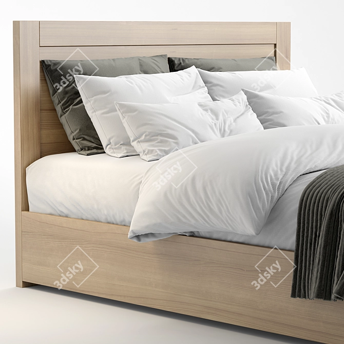 Sleek Sleep 12 - Modern Bed 3D model image 3
