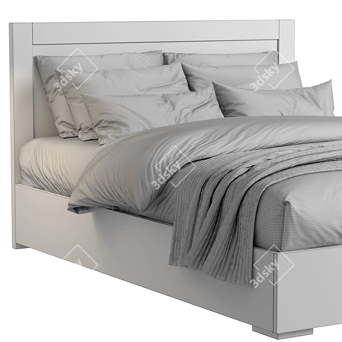 Sleek Sleep 12 - Modern Bed 3D model image 4