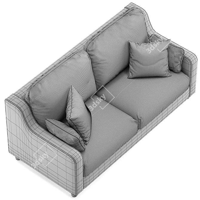 Modern Comfort: Ikea Vinliden Sofa 3D model image 7
