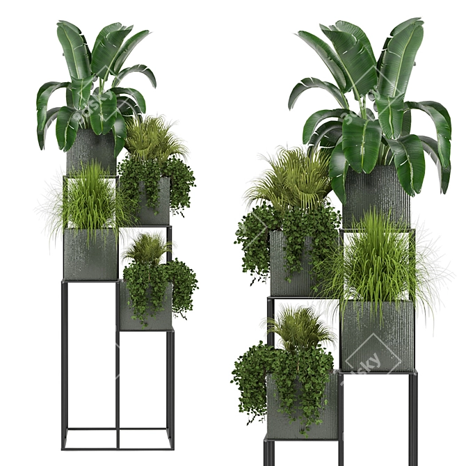 Green Oasis: Indoor Plants Collection 3D model image 2