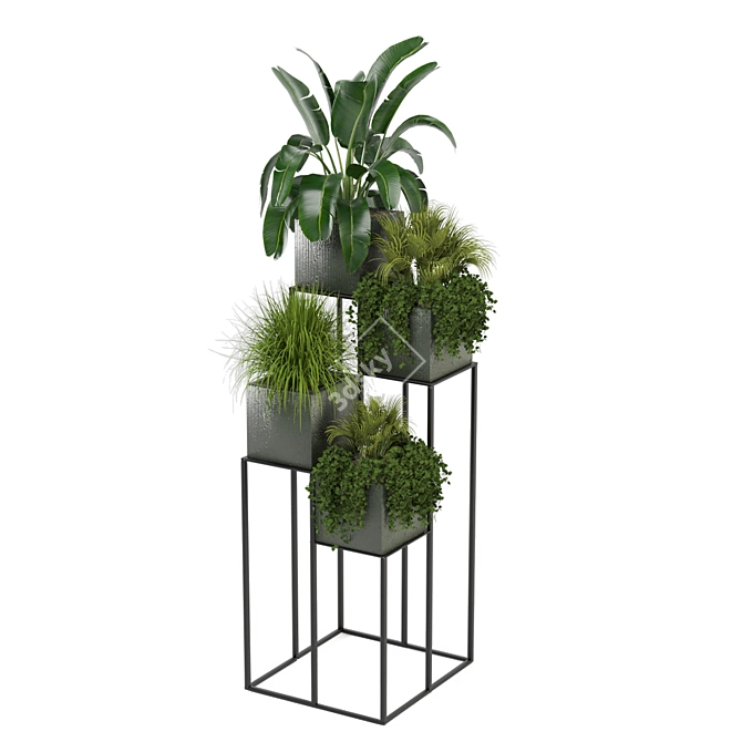 Green Oasis: Indoor Plants Collection 3D model image 3