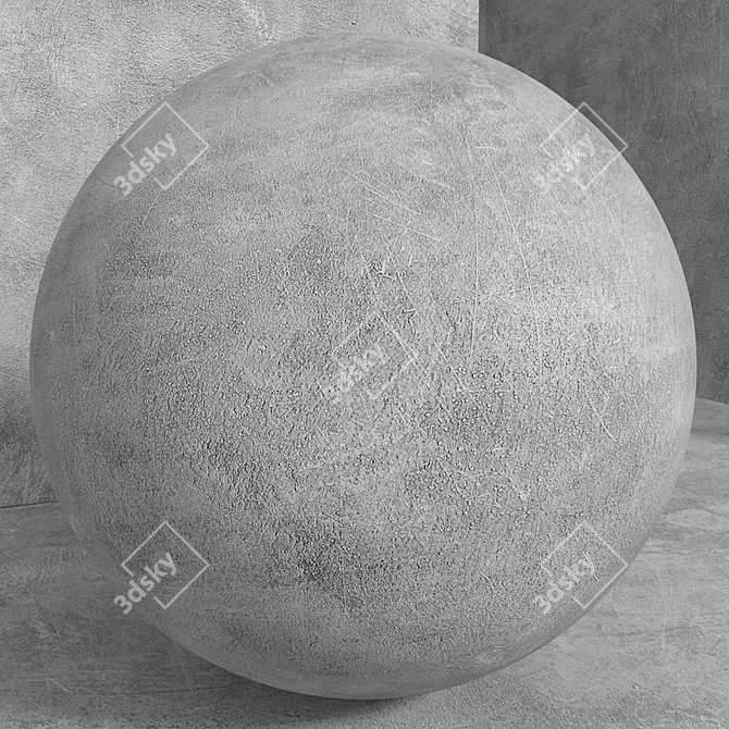 Seamless Concrete Plaster Set 3D model image 5