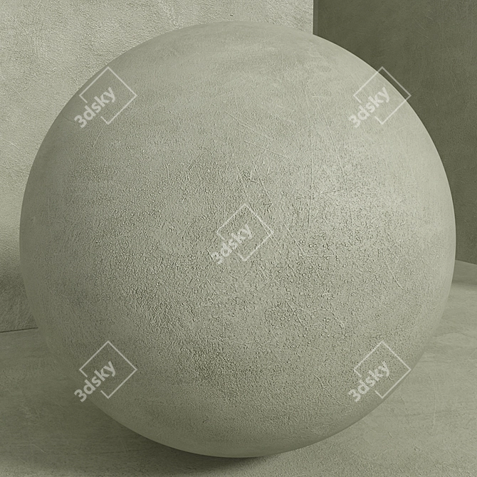 Seamless Concrete Plaster Set 3D model image 6