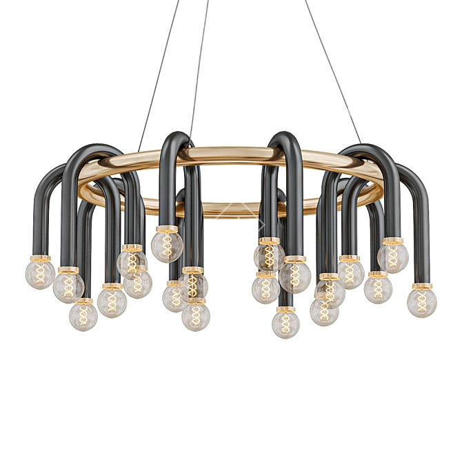 Title: Whit Pendant Light - Modern Chandelier 3D model image 1