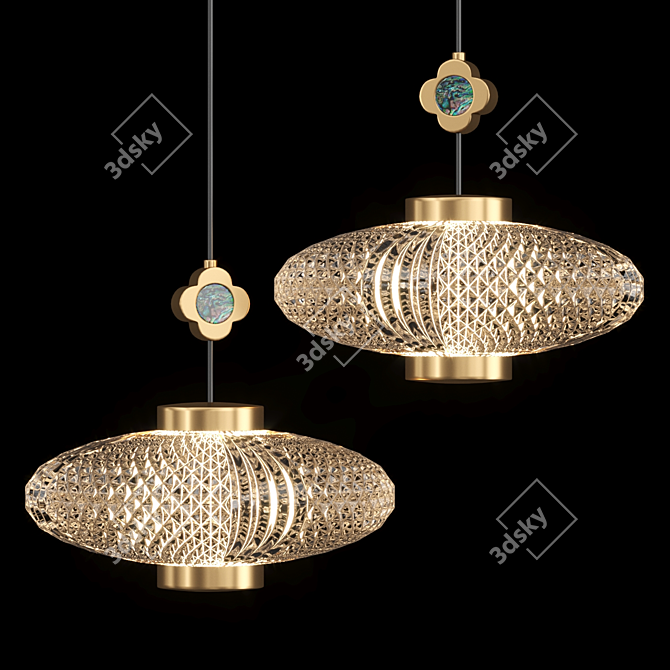 Elegant LED Pendant Light 3D model image 1