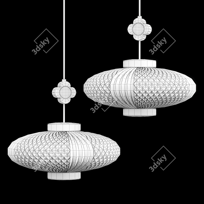 Elegant LED Pendant Light 3D model image 2