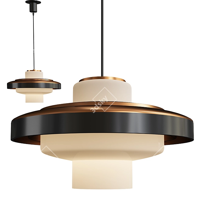 Modern Stilnovo Ceiling Pendant 3D model image 1