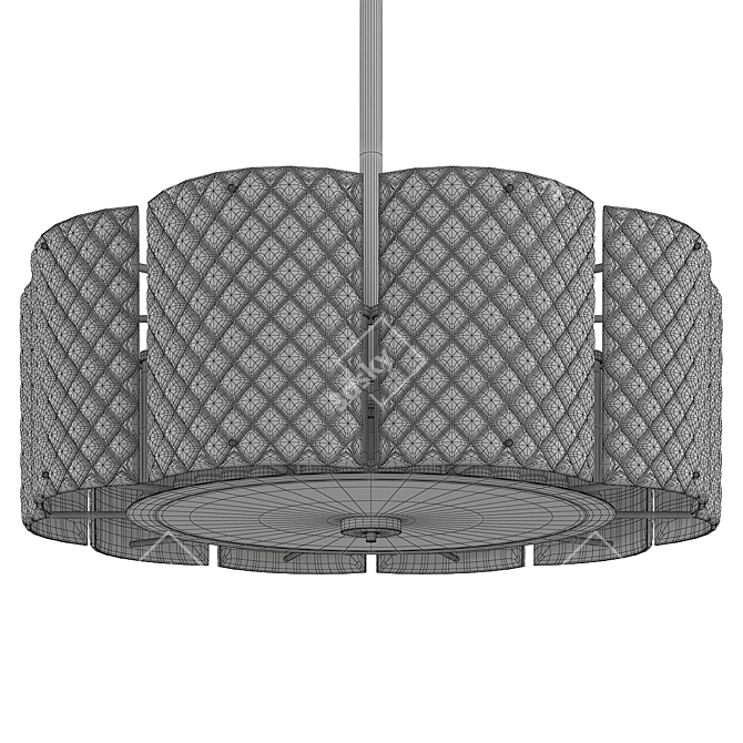 Title: Frosted Murano Glass Chandelier 3D model image 3