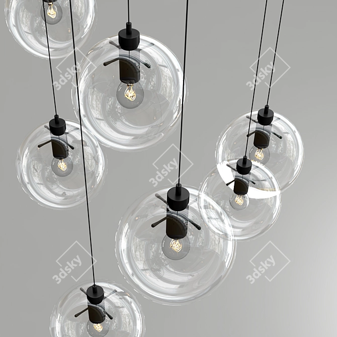 Spherical Hanging Lamp Collection 3D model image 3