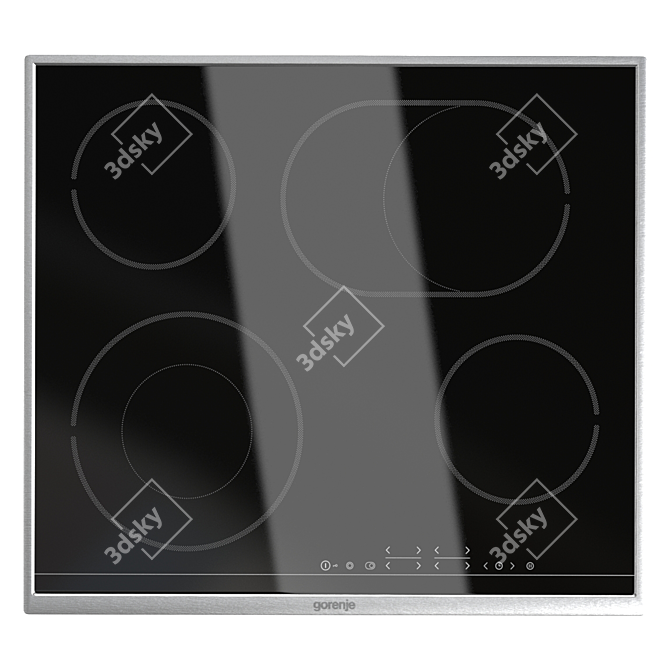 Gorenje Kitchen Appliance Set: Microwave, Oven, Hood, Cooktop 3D model image 5
