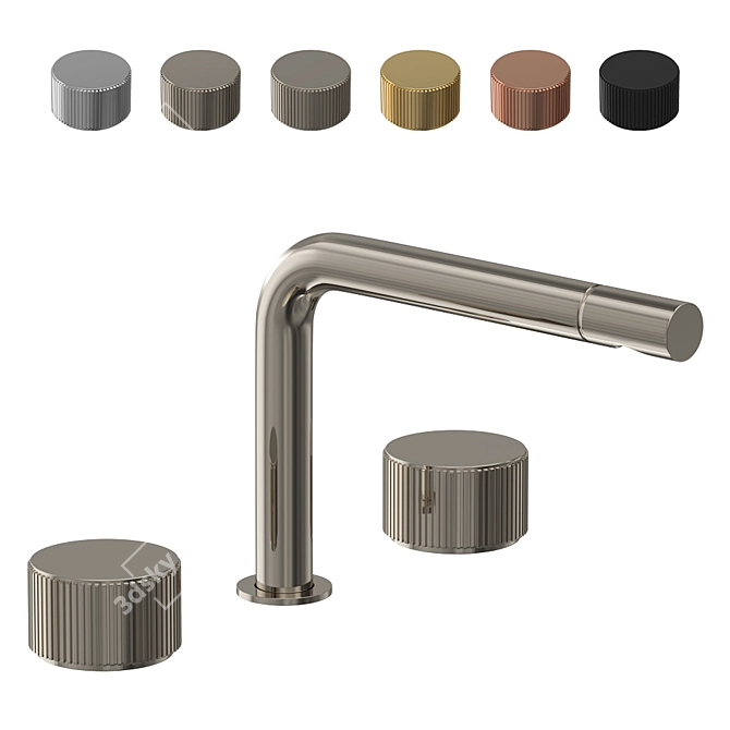 Stella Sirius 3-Hole Washbasin Mixers 3D model image 1