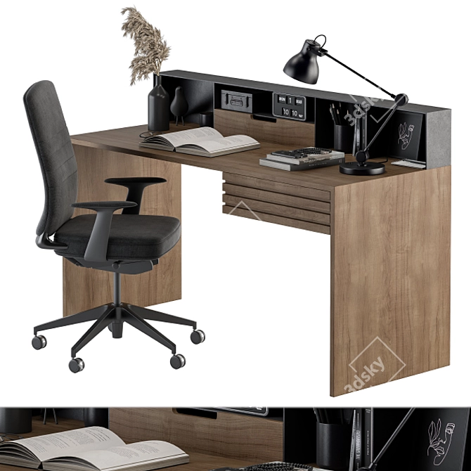 Elegant Essential Home Office 3D model image 1