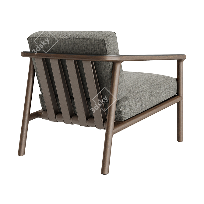 Gillis Wooden Armchair 3D model image 9