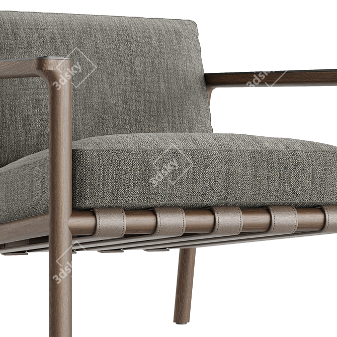 Gillis Wooden Armchair 3D model image 11