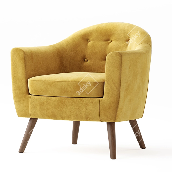 Sophisticated Florence Armchair: Versatile Design & Elegant Comfort 3D model image 1