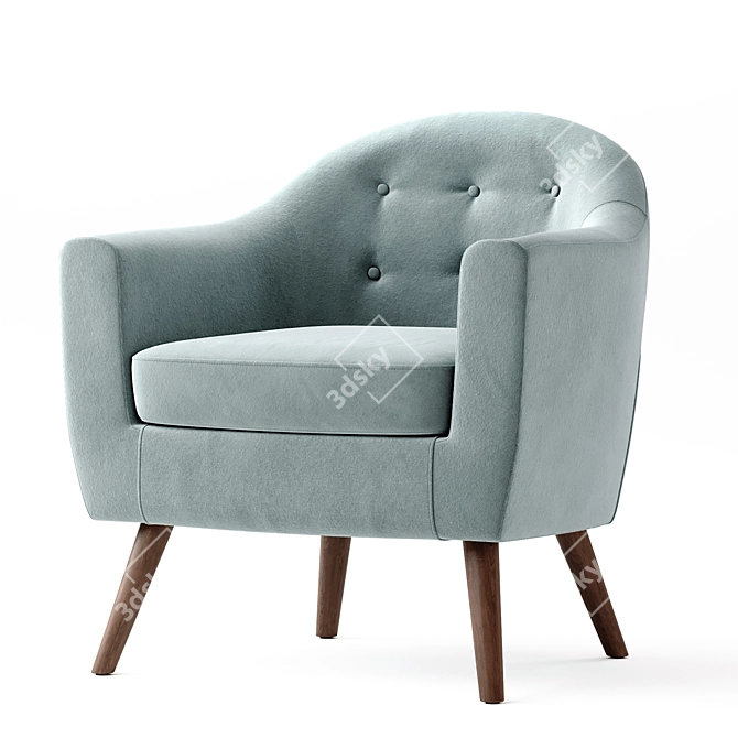 Sophisticated Florence Armchair: Versatile Design & Elegant Comfort 3D model image 5