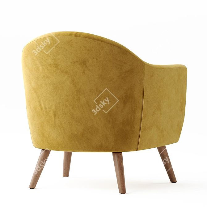 Sophisticated Florence Armchair: Versatile Design & Elegant Comfort 3D model image 6