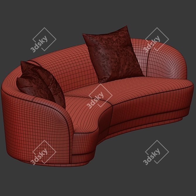 Barbara Modular Sofa: Stylish and Versatile 3D model image 4