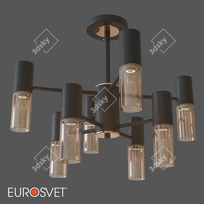 Eurosvet Loft Style Tesoro Chandelier (Black) 3D model image 1