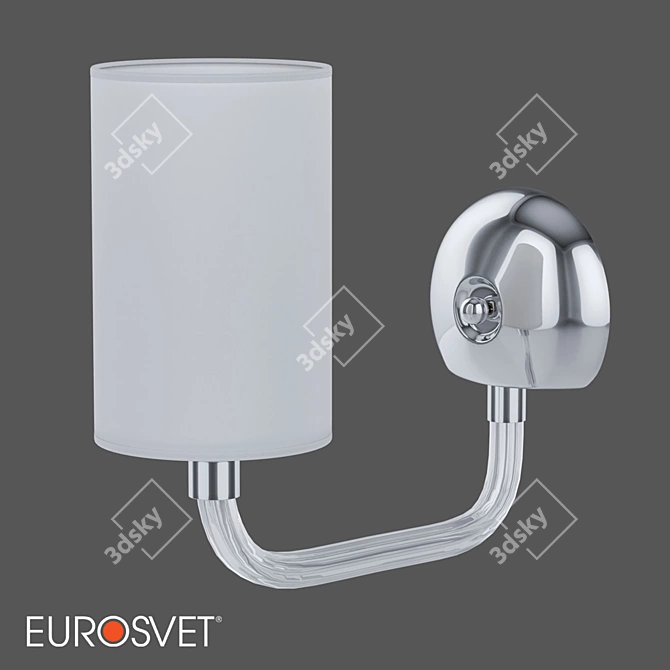 Catania Wall Lamp: Eurosvet Chrome Shade 3D model image 1