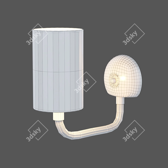 Catania Wall Lamp: Eurosvet Chrome Shade 3D model image 2