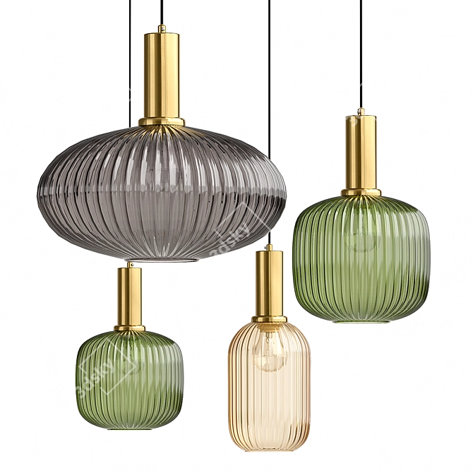 Vintage Style Pendant Lamp 3D model image 1