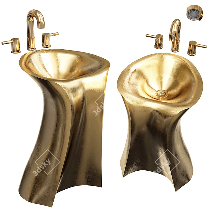 Elegant Wash Basin for Modern Spaces 3D model image 1