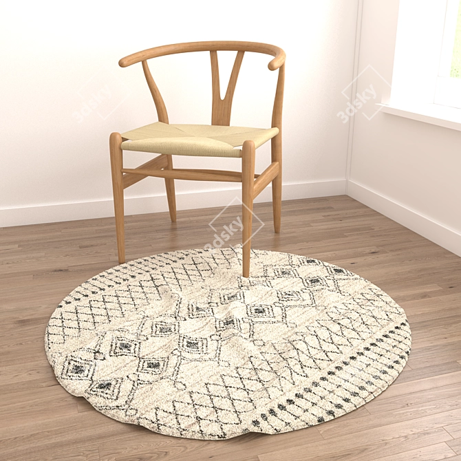 Round Rugs Set: Versatile 3D Models 3D model image 6