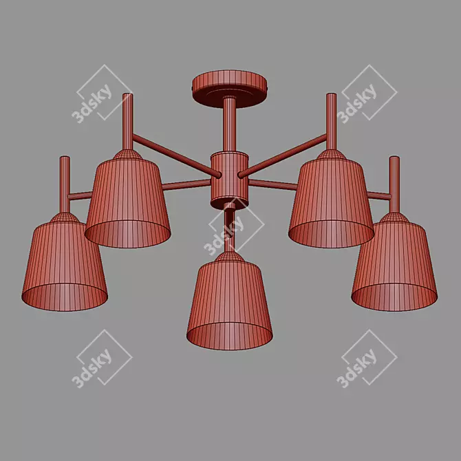 Eurosvet 70085/5 Fresco Ceiling Chandelier 3D model image 2